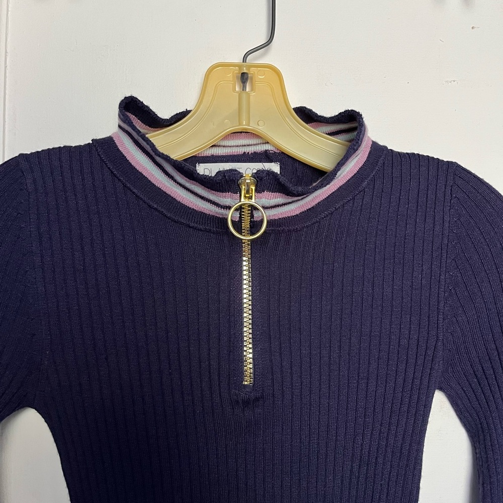 blouse navy blue Small size brand planet gold (new never wear but no tag